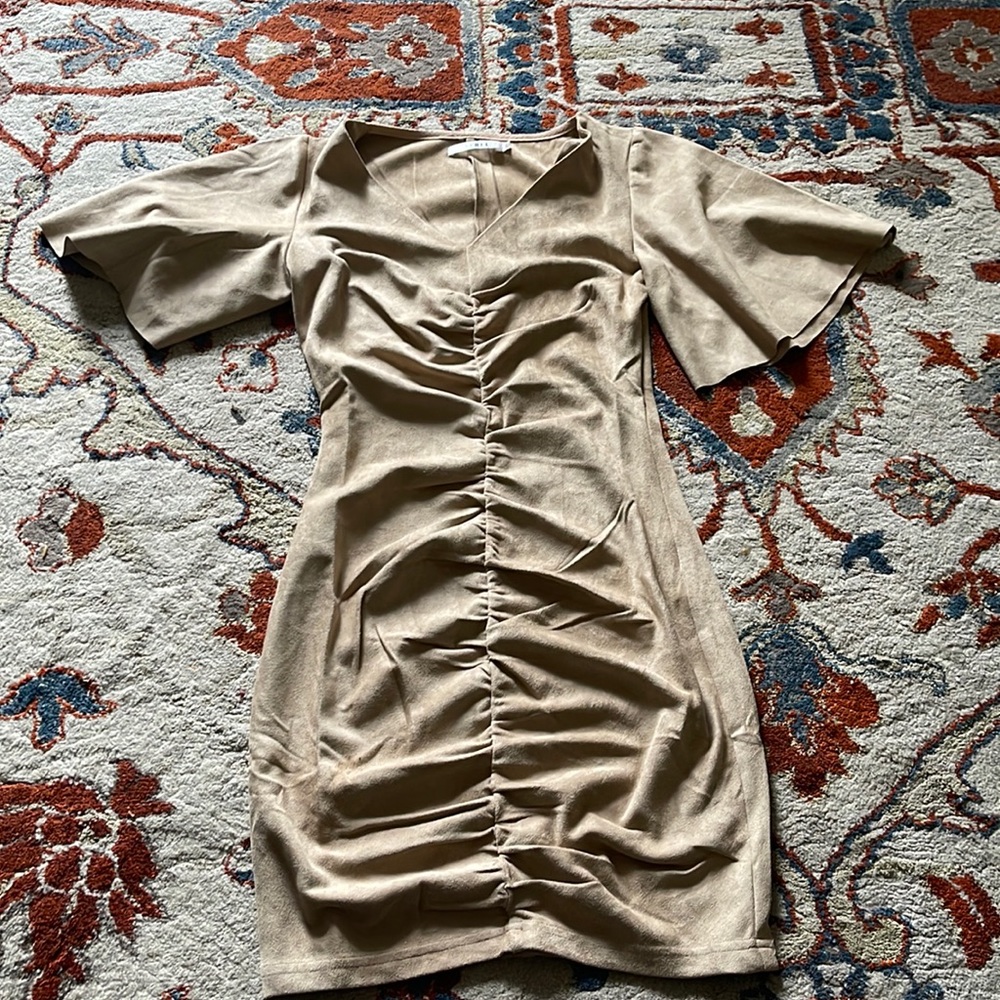 Tan Suede dress pants ze